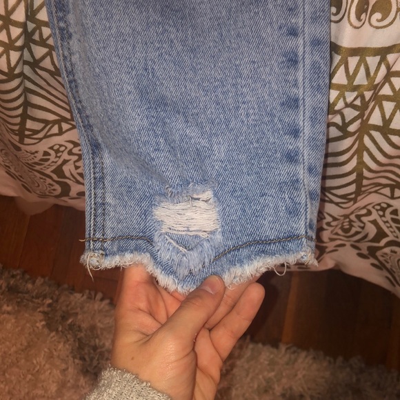 Light Washed Ripped Boyfriend Jeans - Picture 2 of 2